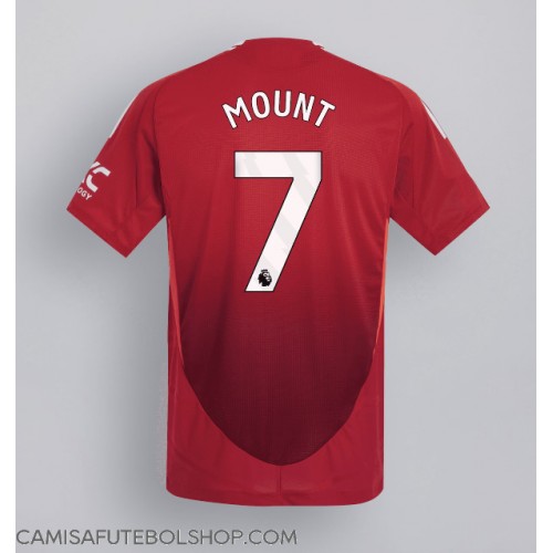 Camisa de time de futebol Manchester United Mason Mount #7 Replicas 1º Equipamento 2024-25 Manga Curta